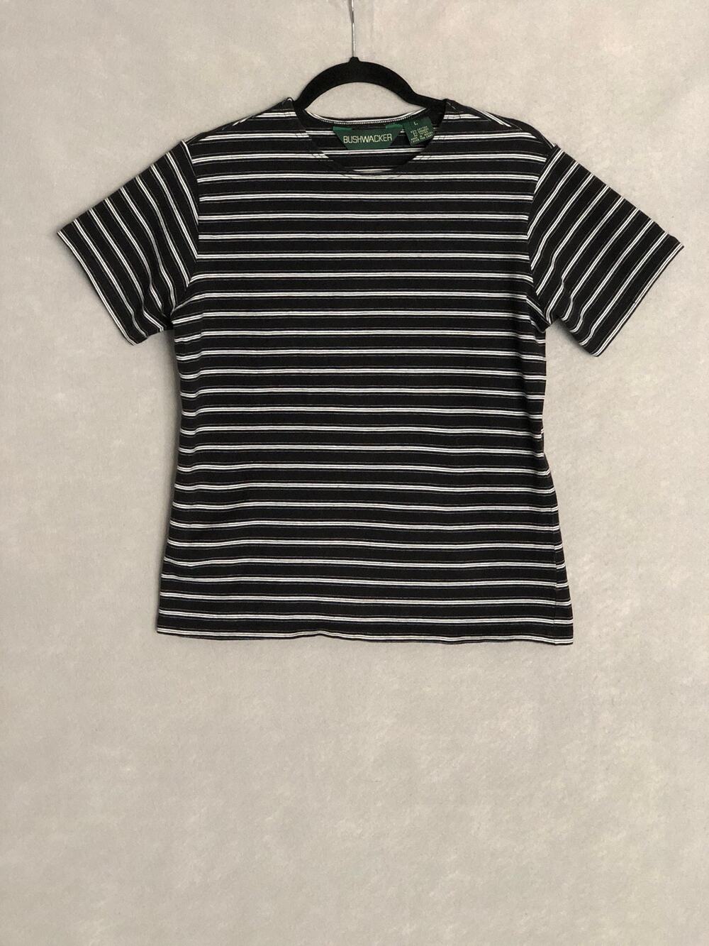 Bushwacker Stripe Tee Crew Neck Short Sleeve Women's Large